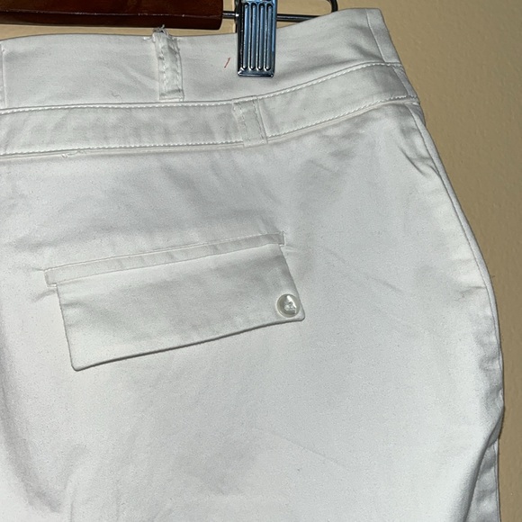 White Casual Straight Leg Trouser Pants - Picture 6 of 9